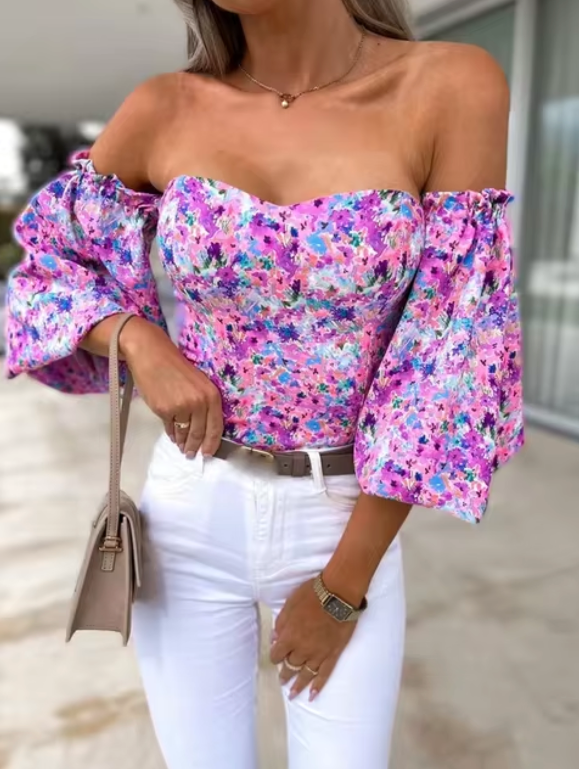 Dina® | Floral Off-The-Shoulder Tops