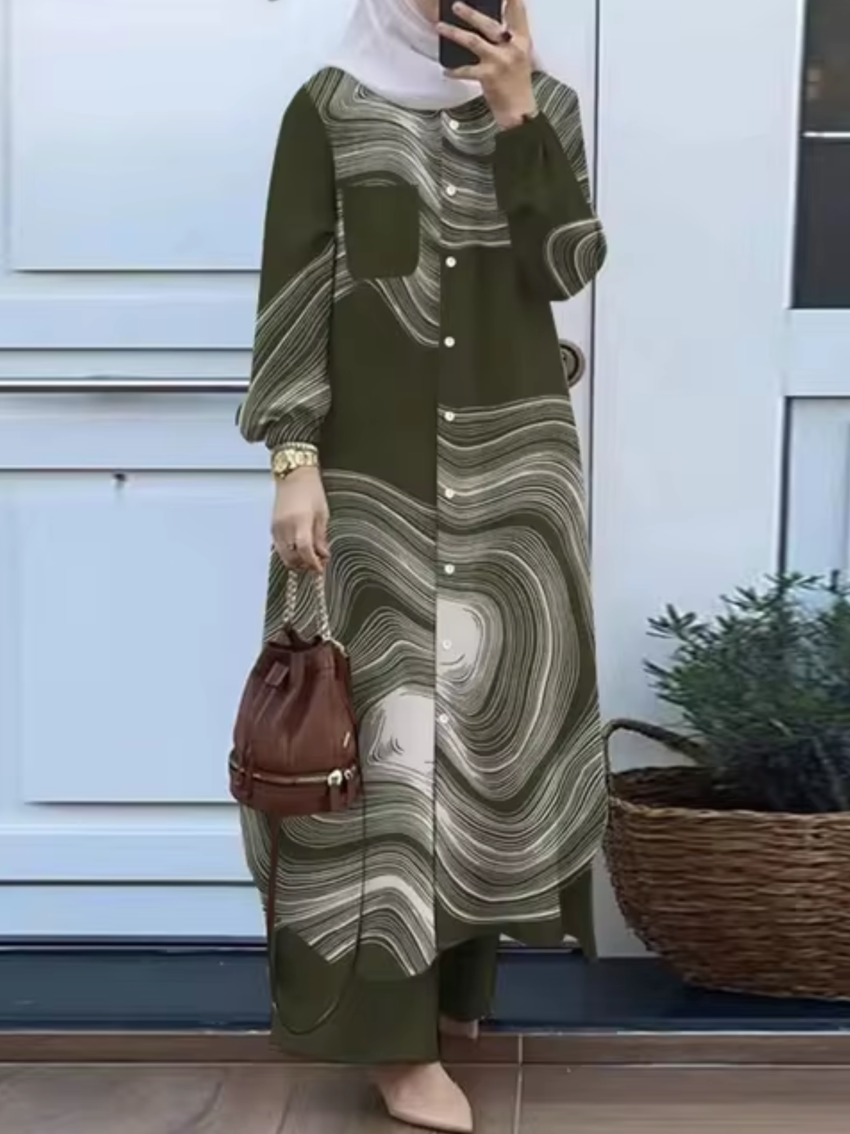 Elisa® | Elegant two-piece set of trousers and dress
