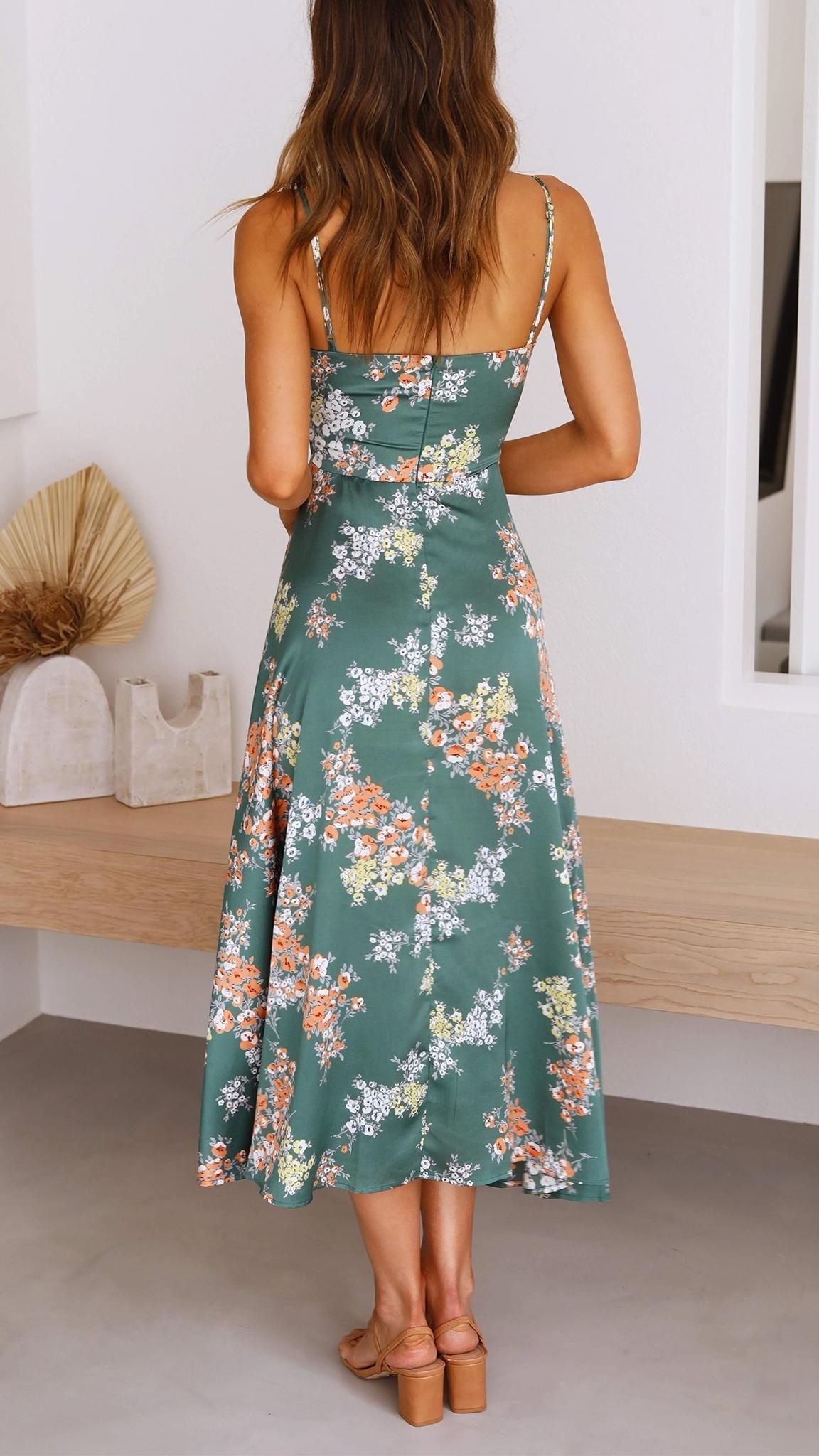 Celia® | Satin midi dress