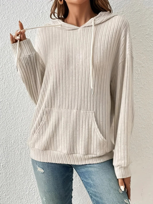 Dafne | Women's ribbed drawstring hoodie