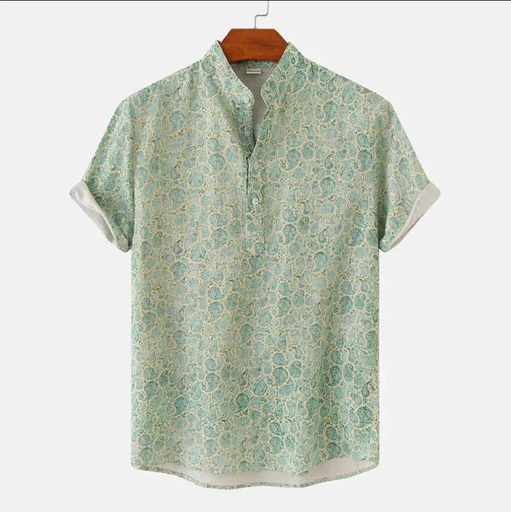 Kenneth | Stylish Printed Henley Shirt