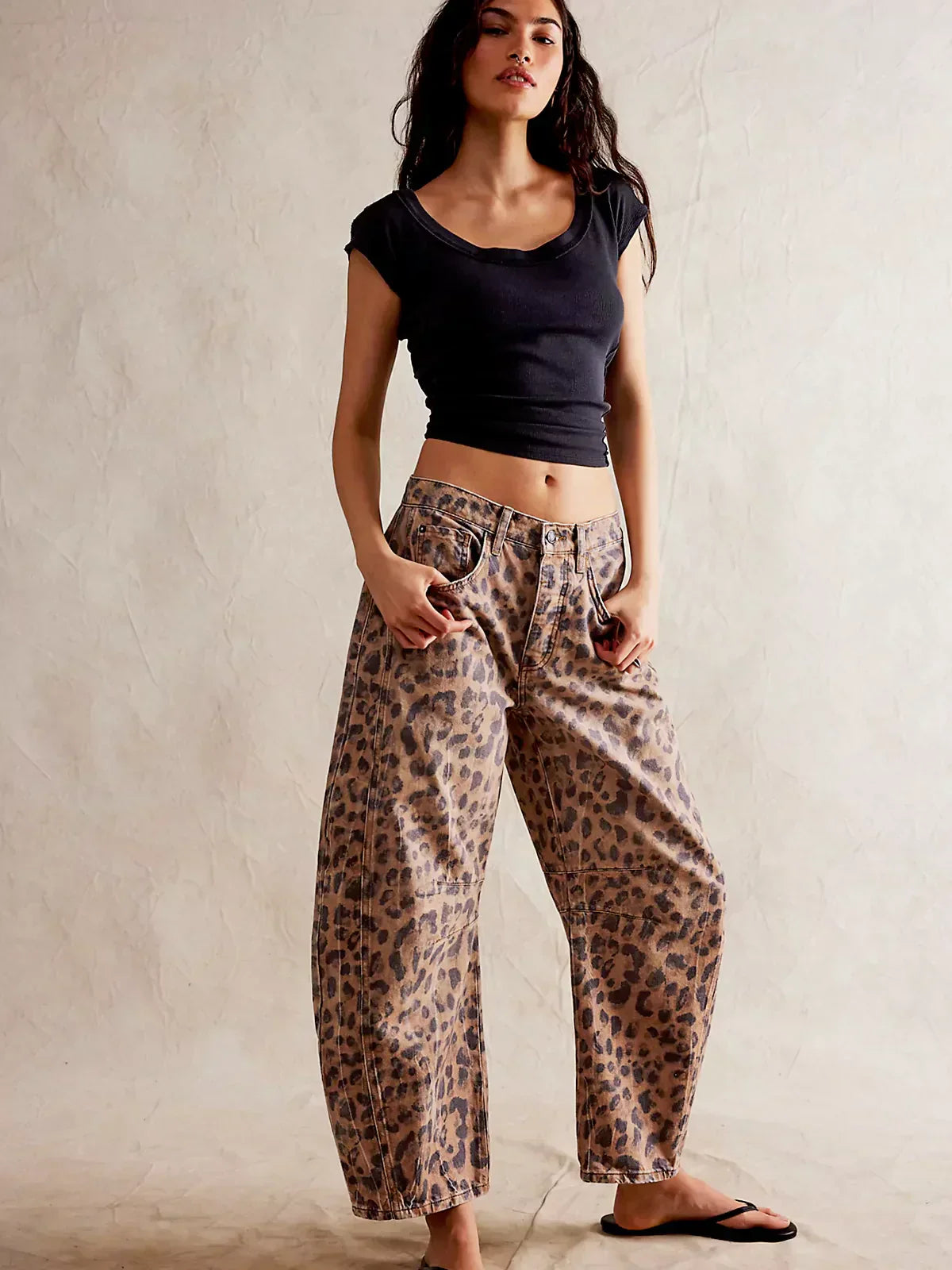 Beverly® | Baggy leopard print jeans