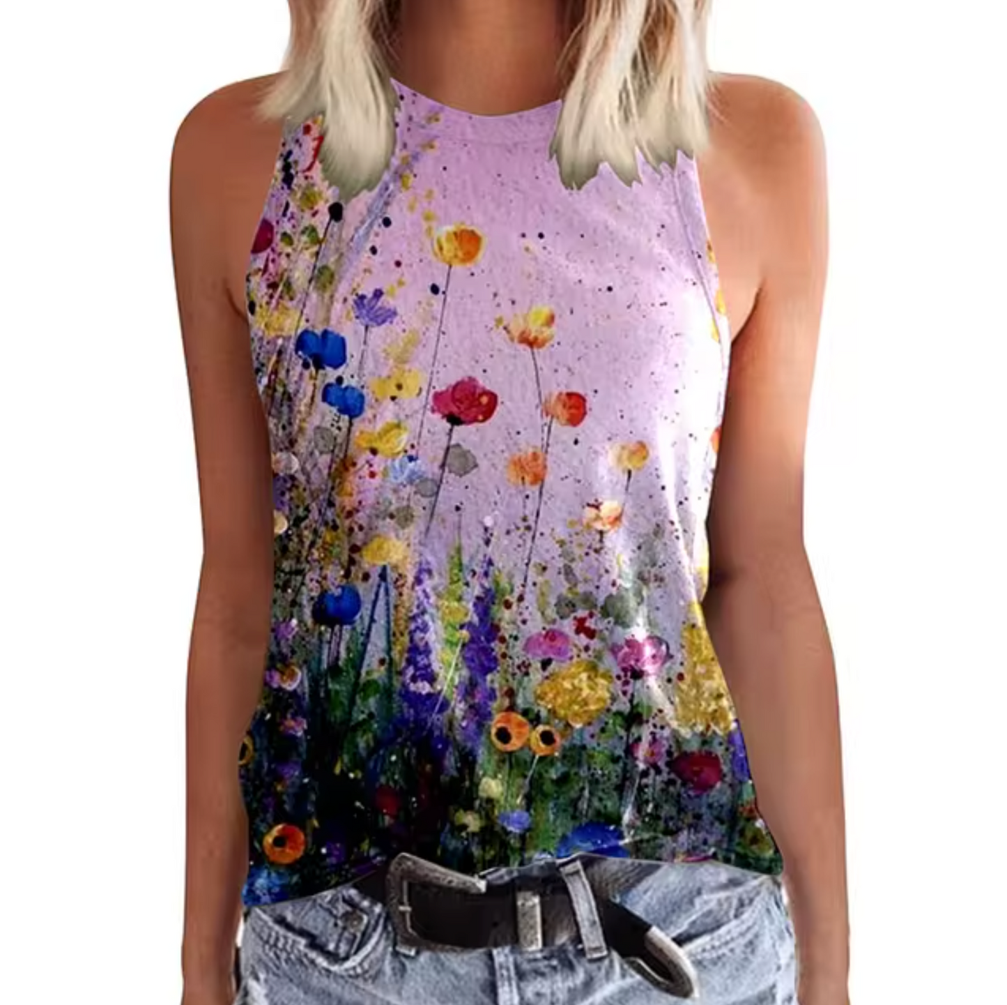 Camilla® | Sleeveless Top With Colorful Flowers