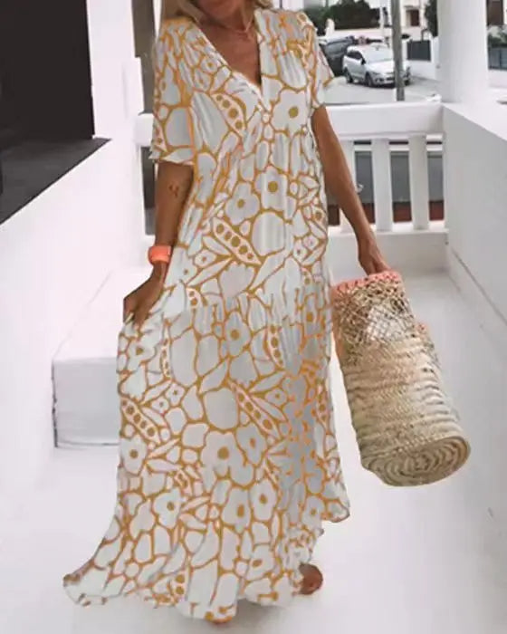Carys® | Long dress with floral pattern