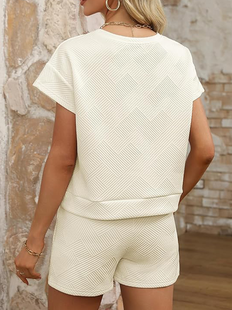 Ava® | Crew neck sweater and shorts set