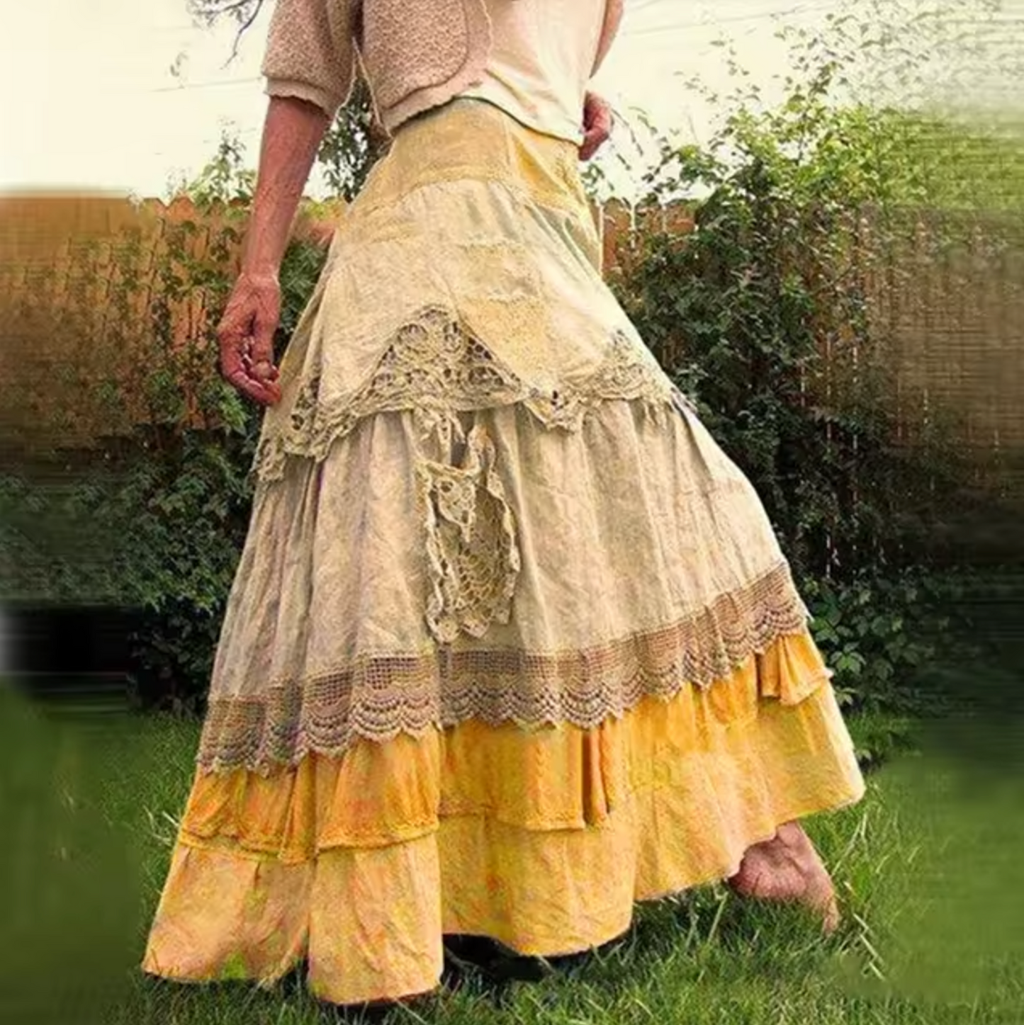Carmen® | Long layered skirt in boho style