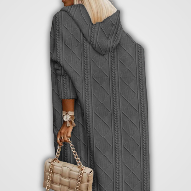 Dayana | Long hooded cardigan for women