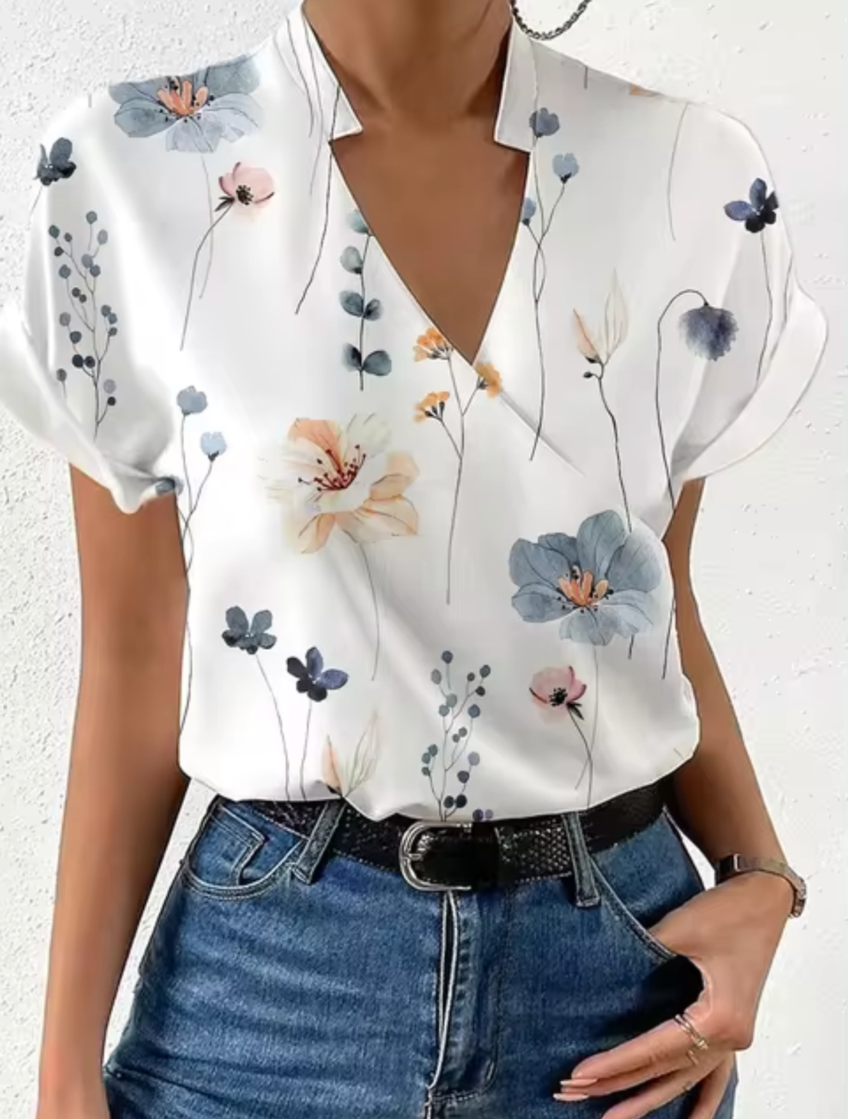 Destiny® | Elegant Blouse With Crossover V-Neckline