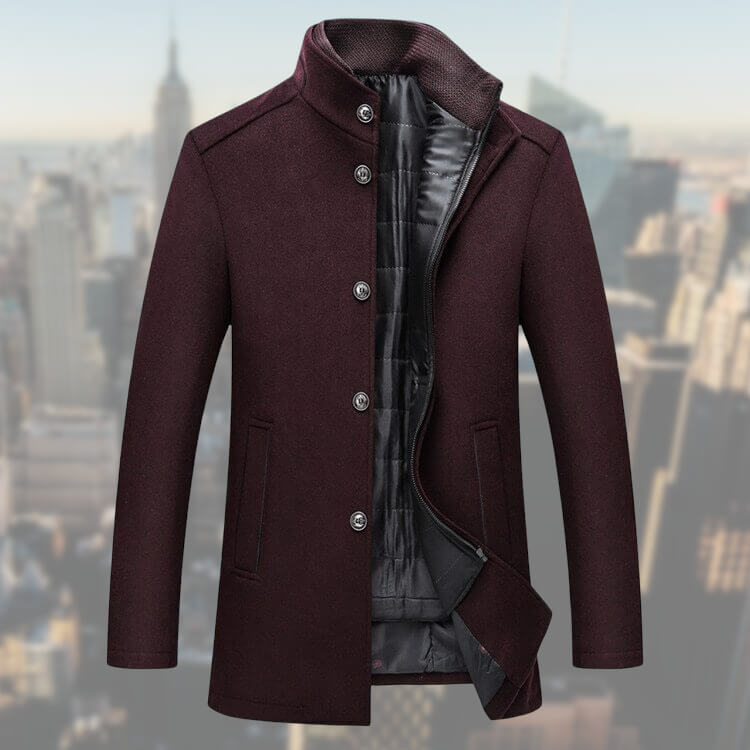 Rowan | Men's Button-Down Mid-Length Overcoat
