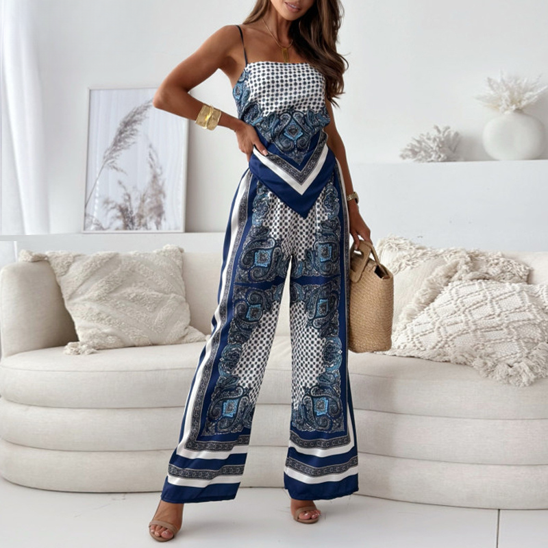 Dominique® | Backless top and pants set