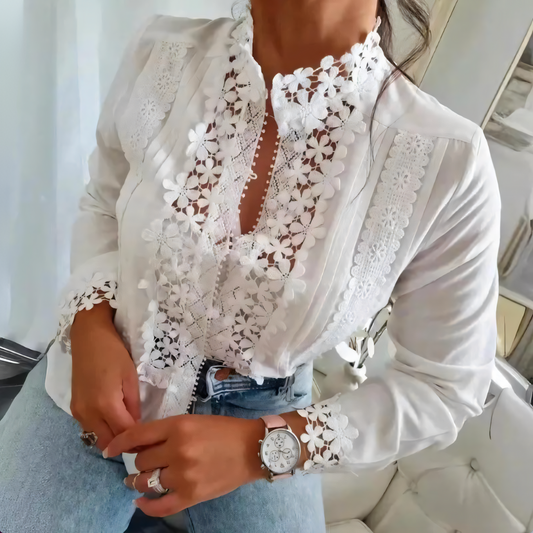 Ava® | Lace blouse with floral pattern
