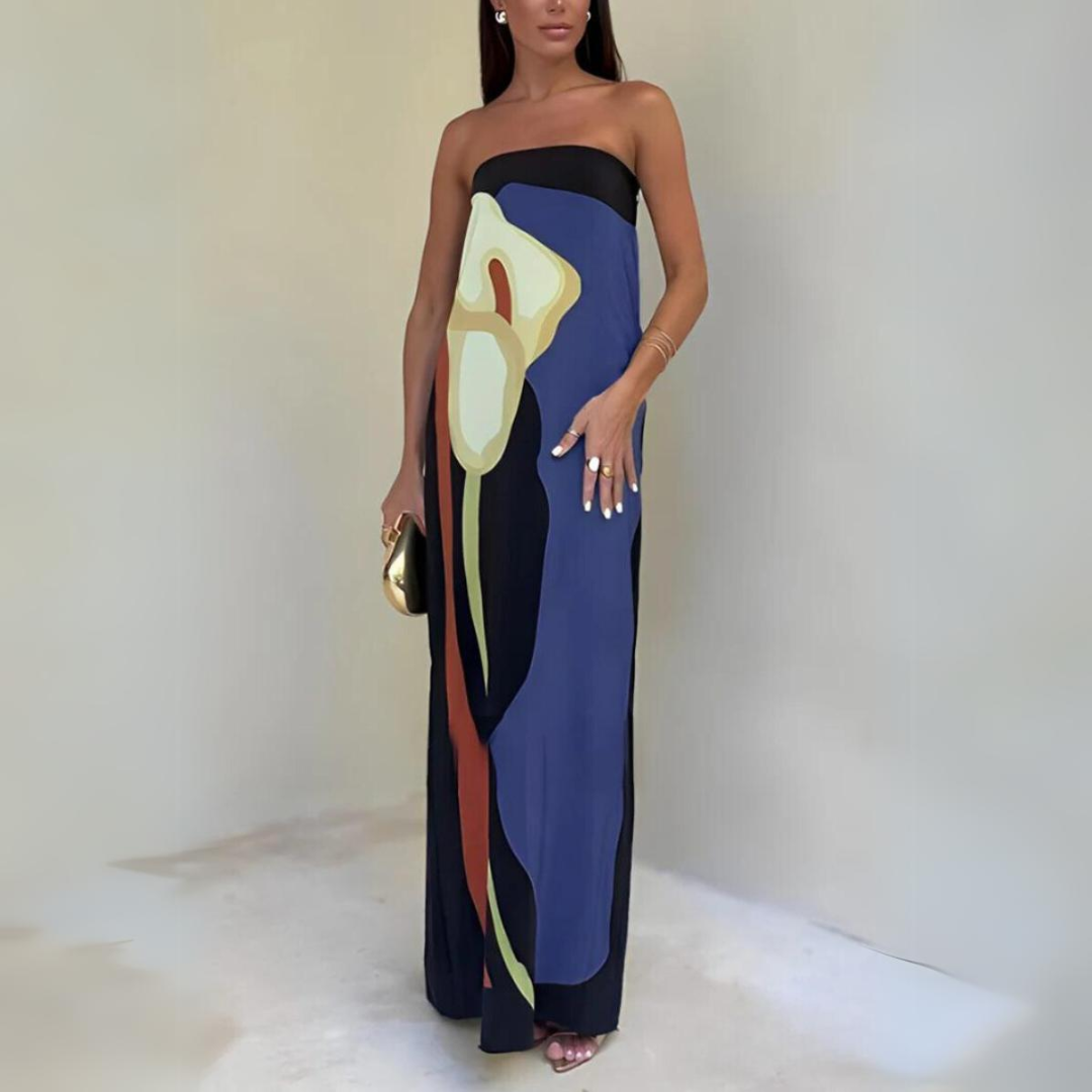 Angelina® | Modern long printed dress