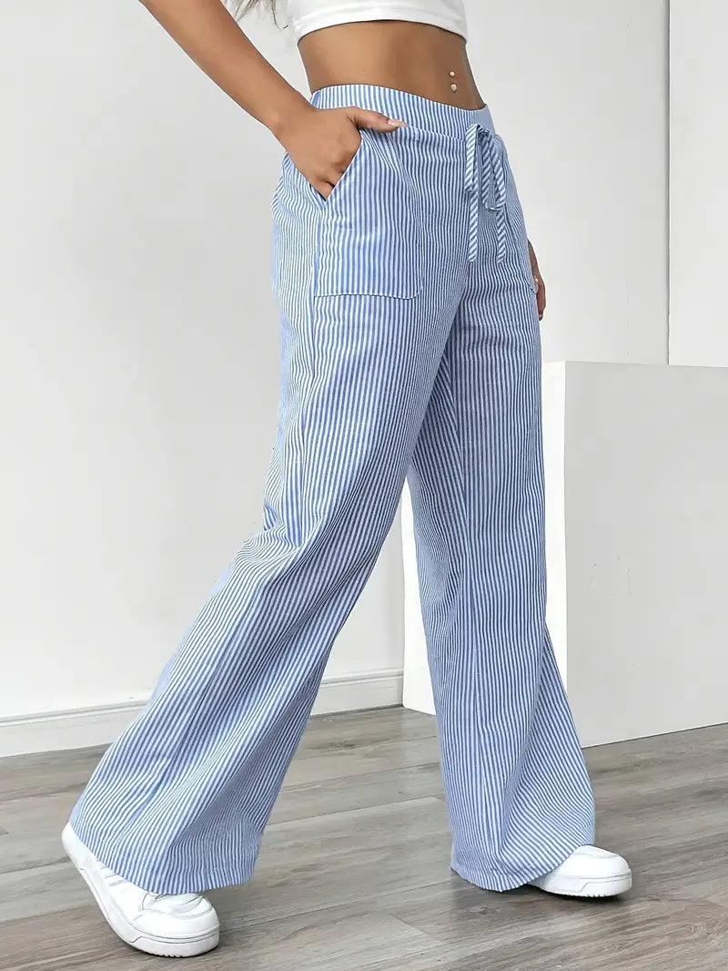 Linda | Elegant Striped Pants with Pockets in Trendy Colors