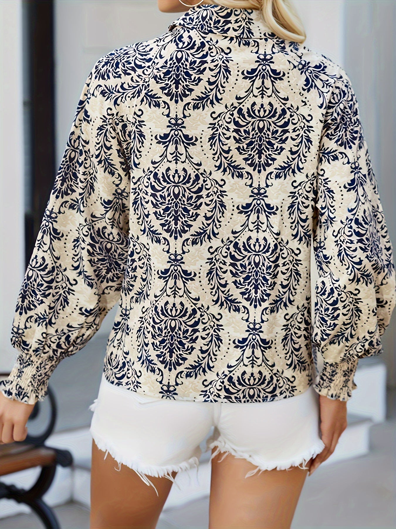 Bregetta® | Casual Loose Print Blouse With Long Sleeves For Women