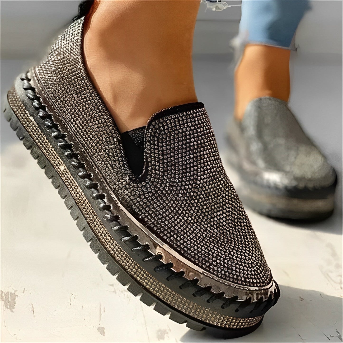 Dana® | Glittering Diamond Loafers