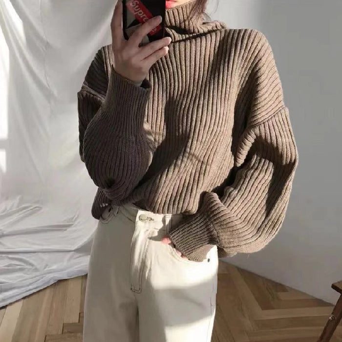 Aurora® | Luxurious turtleneck sweater with balloon sleeves