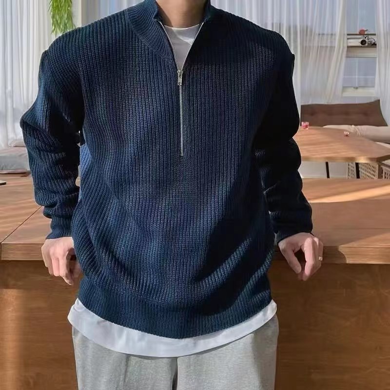 Saul | Men's Quarter-Zip Ribbed Knit Sweater
