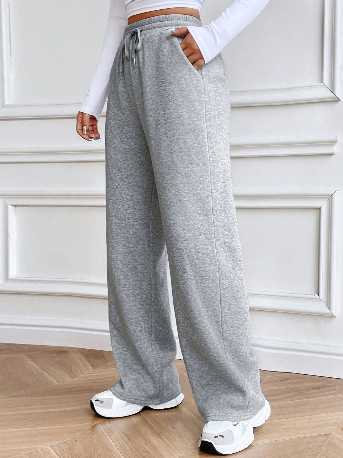 Cristina® | Wide leg trousers with drawstring