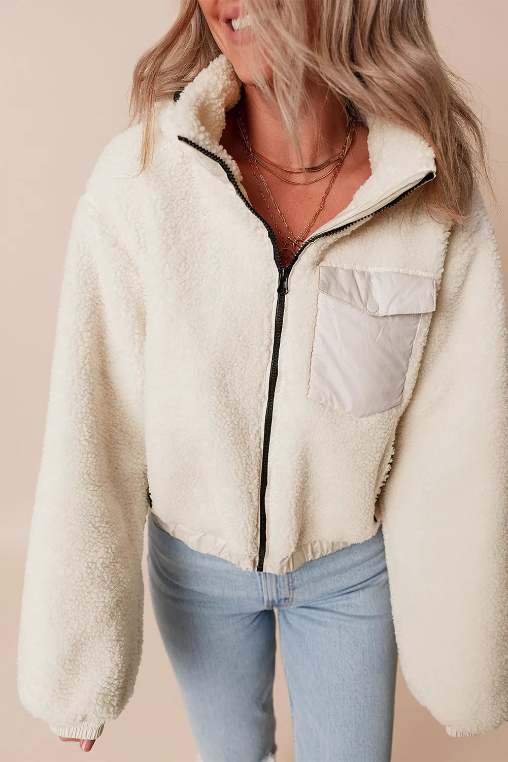 Claudine® | Long sleeve hooded jacket with zip fastening
