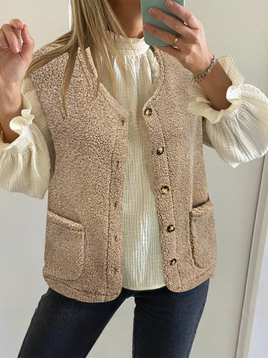 Caridad® | Buttoned vest coat with pockets
