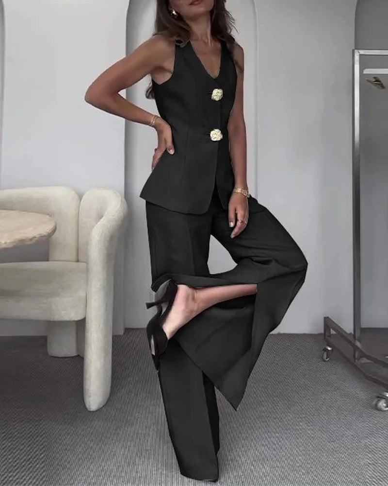 Blanca® | Stylish sleeveless vest and suit set
