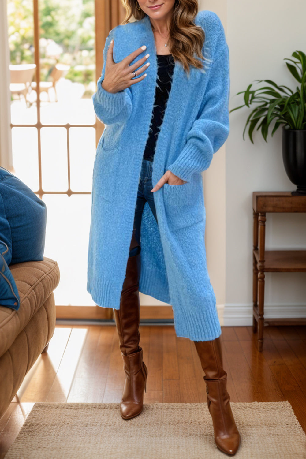 Clara® | Long-sleeved peace sign cardigan