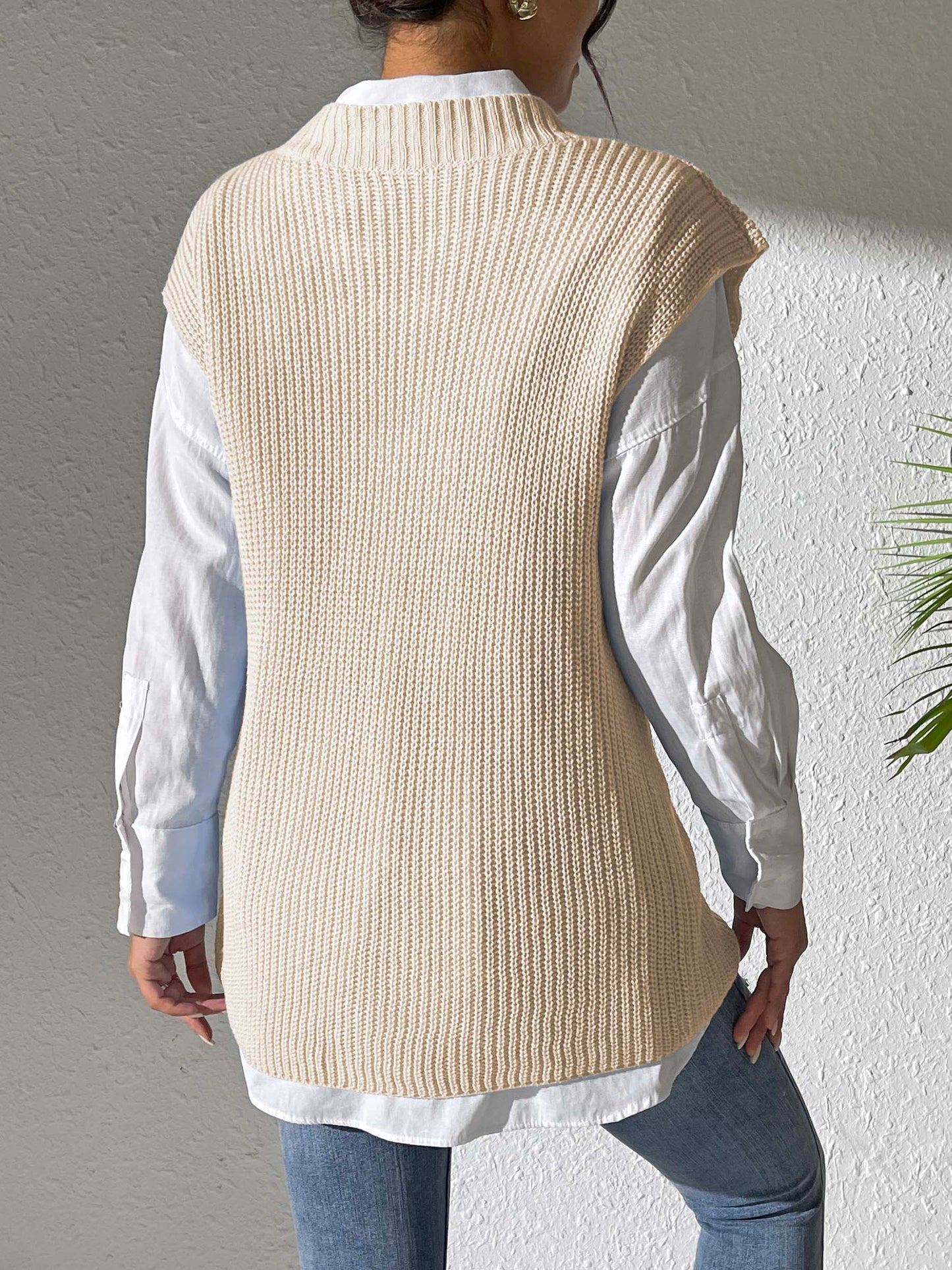 Beatriz® | Beaded V-neck sweater vest