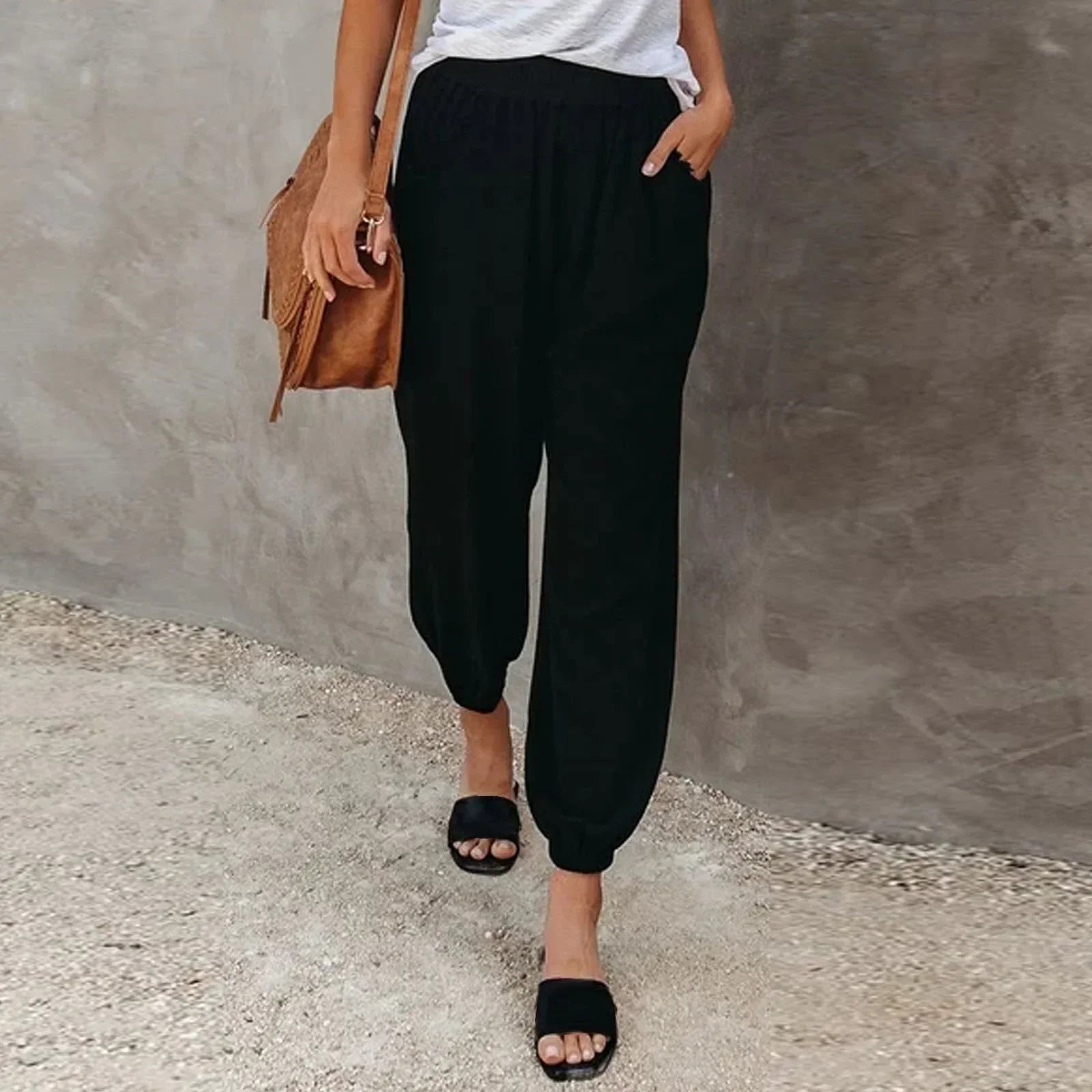 Skye | Women's Summer Pants with High Waist – Lightweight, Breathable & Comfortable with Pockets