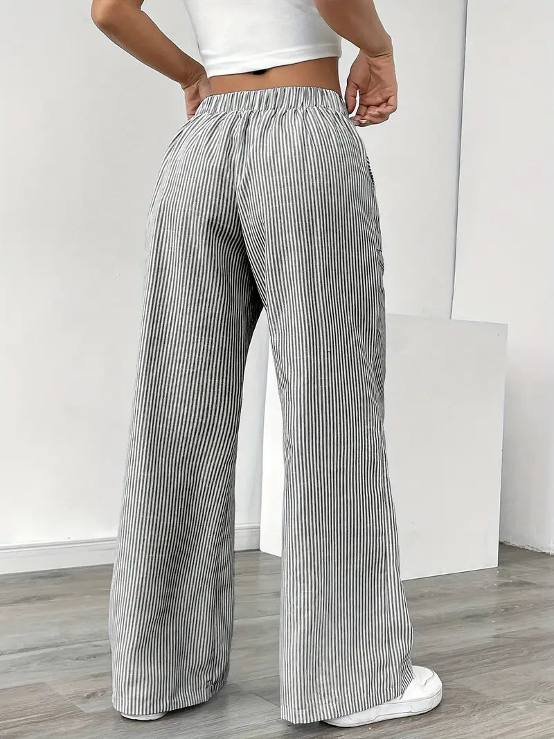 Linda | Elegant Striped Pants with Pockets in Trendy Colors