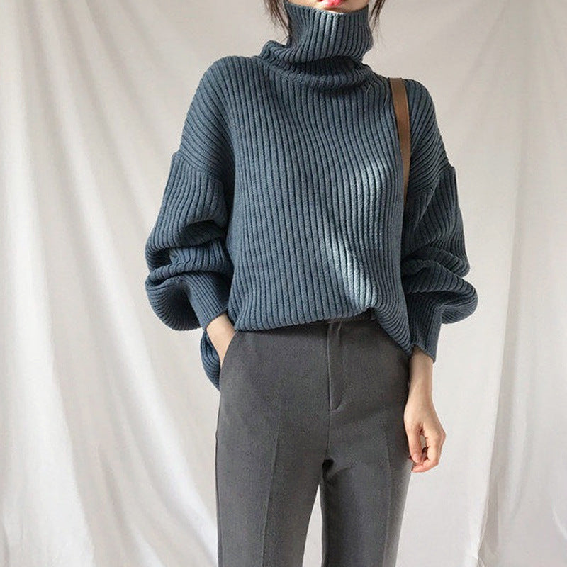 Aurora® | Luxurious turtleneck sweater with balloon sleeves