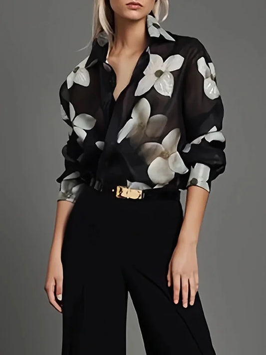Britta® | Elegant Blouse With Floral Design