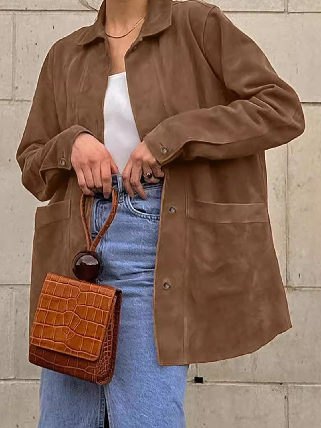Clara® | Long sleeve jacket with buttoned collar and collar