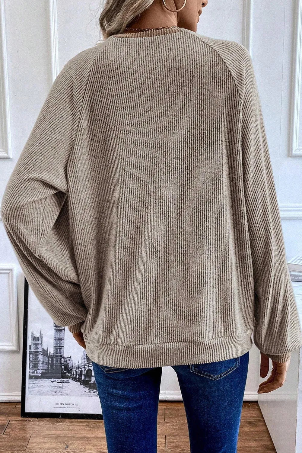 Annabelle® | Long sleeve blouse with quarter buttons