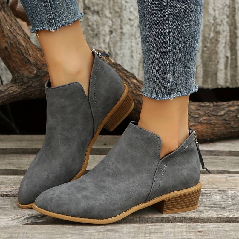 Riley | Women's Wedge Heel Pointed Toe Ankle Boots