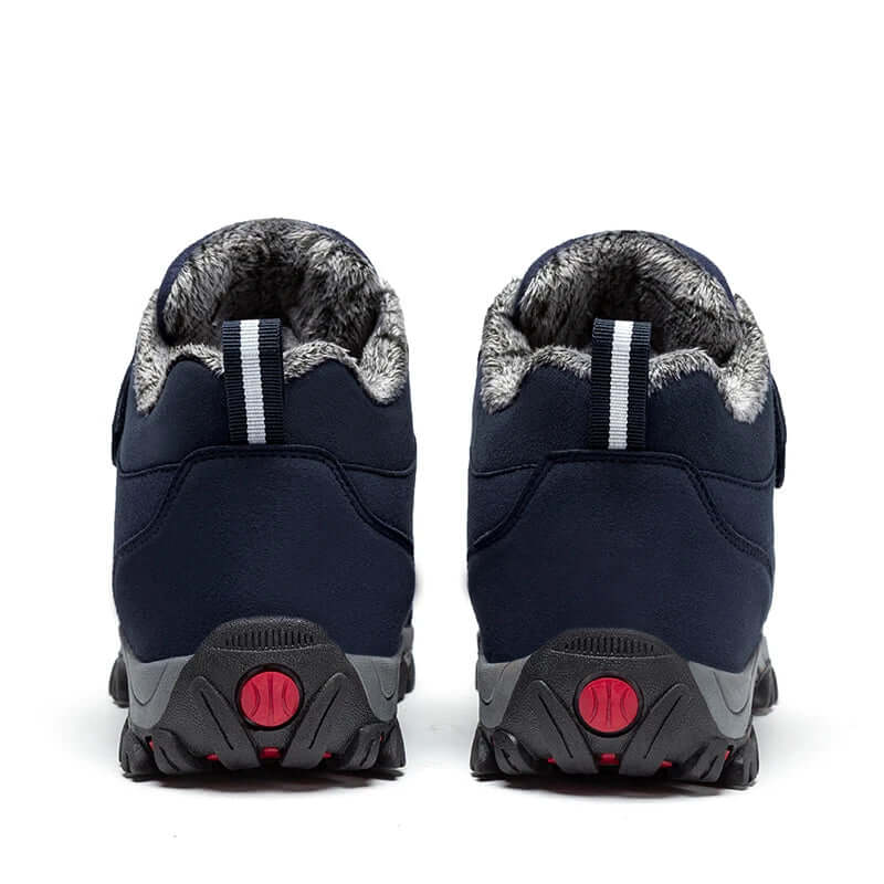 Women’s Ankle Boots – Fur Lined – Lace-Up with Velcro – Suede-Look – Non-Slip Sole