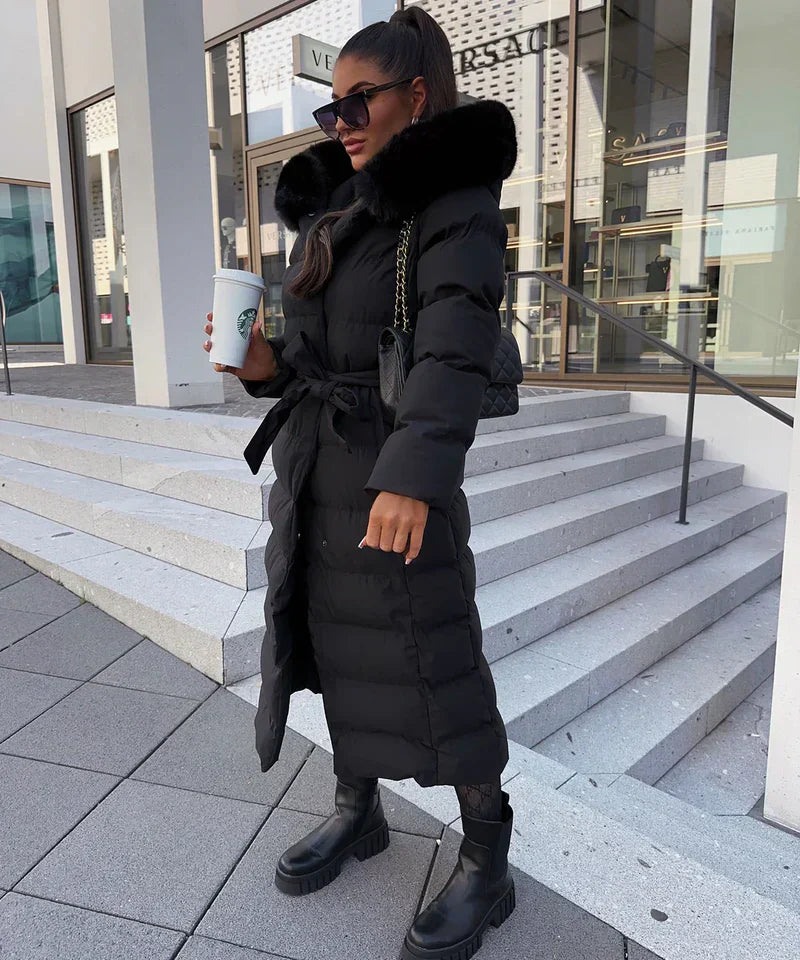 Carmen® | Chic women's winter coat with fur collar