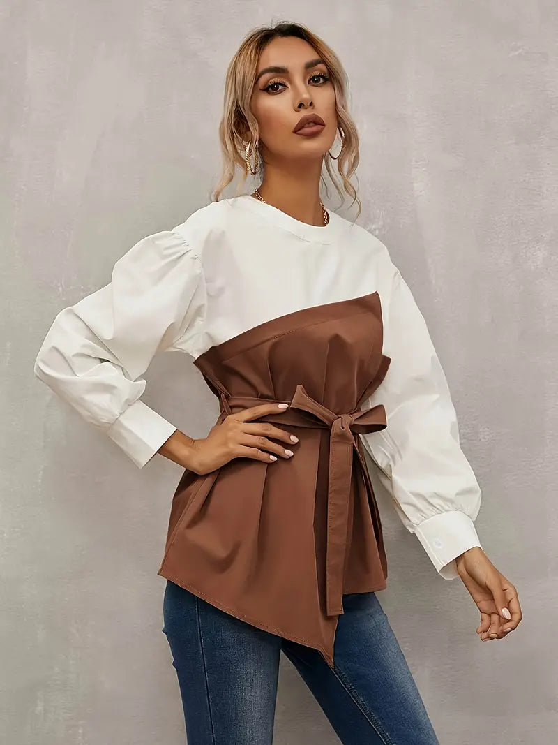 Brox® | Balance Blouse In A Color Block Design