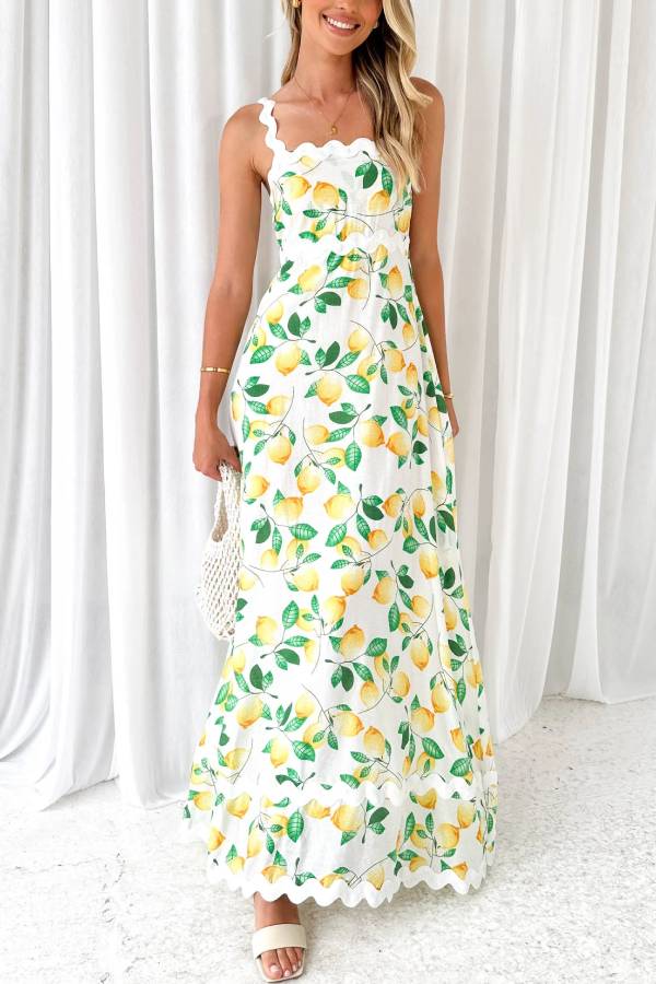 Ariana® | Lemon wine maxi dress