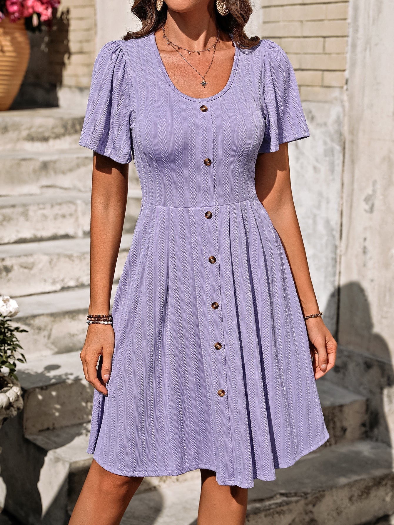 Concepcion® | Casual summer dress with short sleeves
