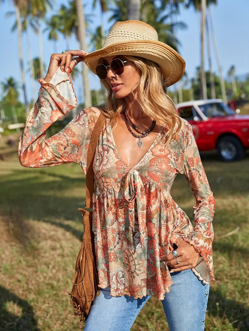 Bruder® | V-Neck Floral Top