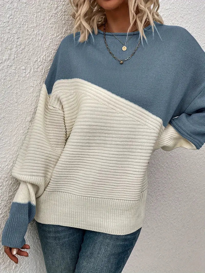 Clarisa® | Color block knit sweater