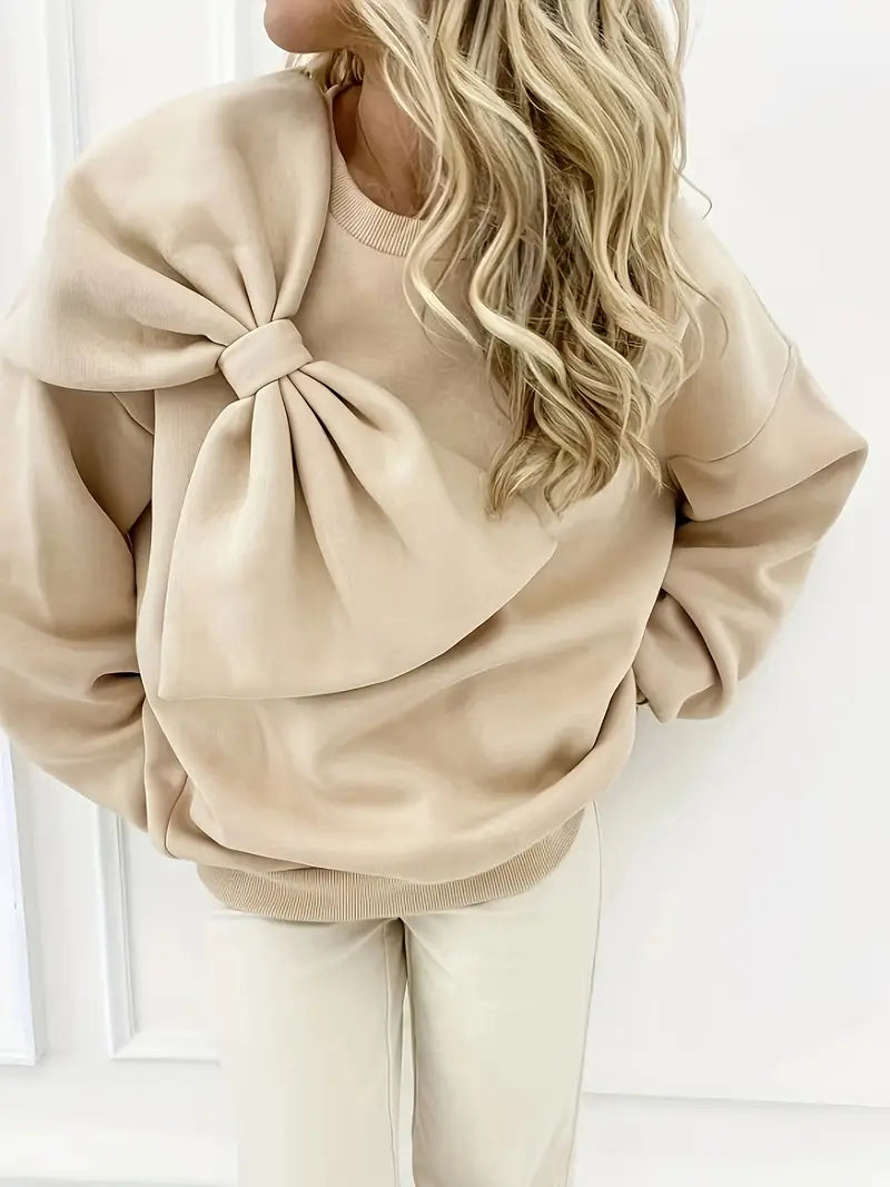 Blythe® | Oversized cotton sweater with bow