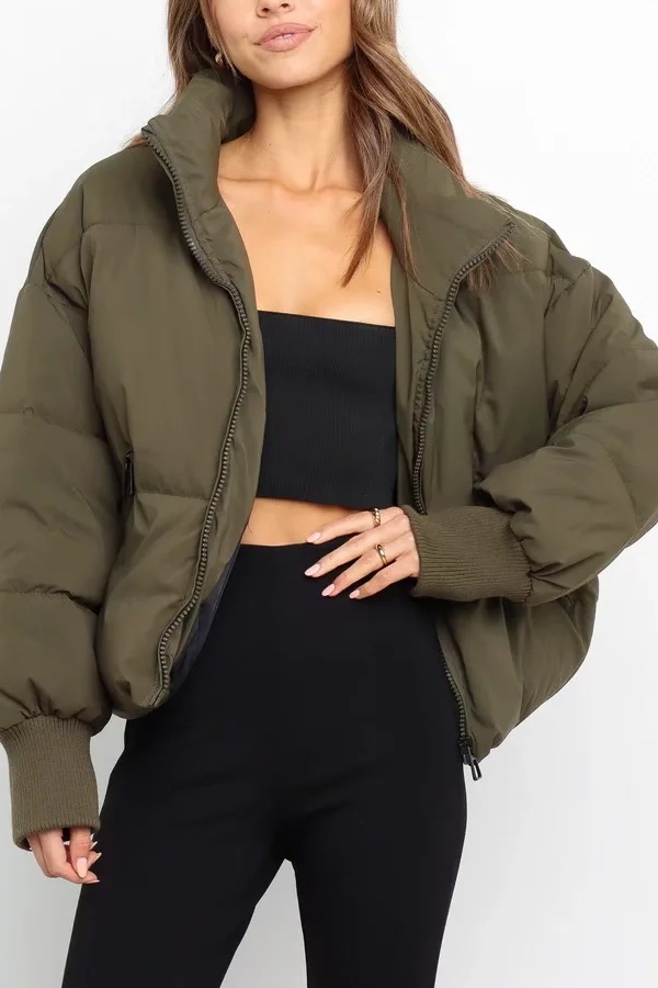 Brianna® | Stand Collar Zipper Pocket Thick Warm Cotton Jacket