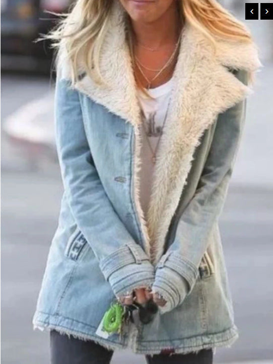 Antonella® | Long Sleeve Solid Color Lapel Outerwear