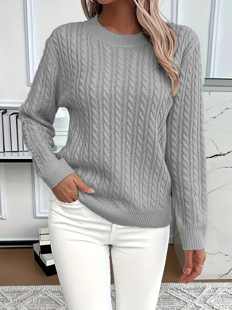 Esther | Women's Long Sleeve Cable Knit Sweater