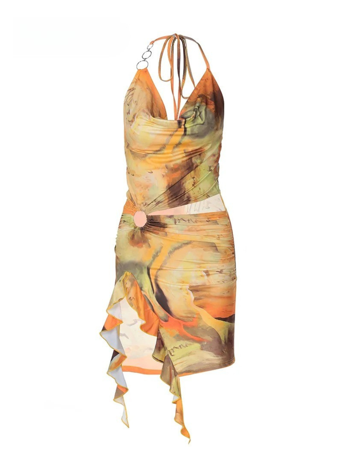 Anne | Chic Ruffle Trim Mini Dress for Stylish Summer Outings