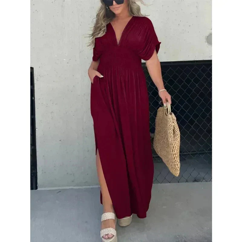 Alessia® | V-Neck Maxi Dress