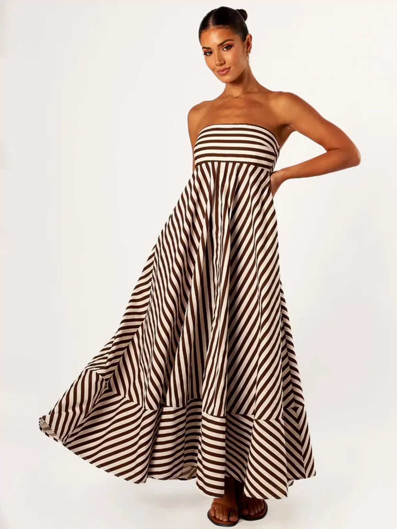 Jayla | Elegant Strapless Maxi Dress for Effortless Style