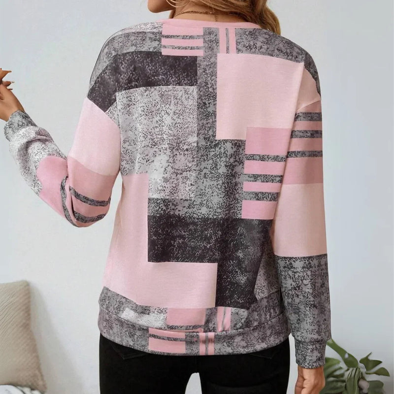 Adriana® | Printed half zip top