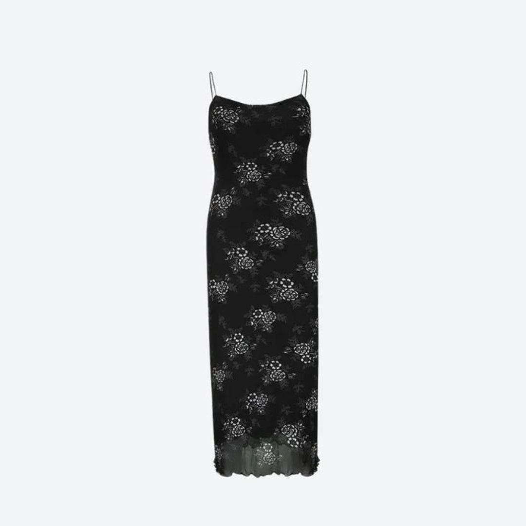 Bianca® | Vintage floral lace dress with sheer overlay